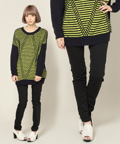 JEANASIS(ジーナシス)の「13FWカラーストレッチスキニー(パンツ・レディース・イエロー/グリーン/ホワイト/ブラック/ブルー・XS/S/M)」の2枚目の写真