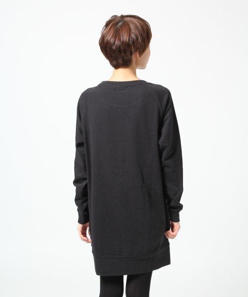 LEPSIM（レプシィム）の「シシュウレースキリカエワンピースロングスリーブ２（ワンピース/ドレス・レディース・ブラック/グレー・Ｌ/Ｍ）」の4枚目の写真