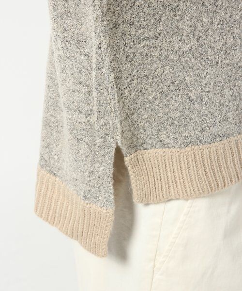 LEPSIM（レプシィム）の「７ゲージブークレクループルオーバー（トップス・レディース・グリーン/ミディアムバイオレットレッド/ブラック/グレー×ベージュ/トップグレー・ＦREE SIZE）」の14枚目の写真