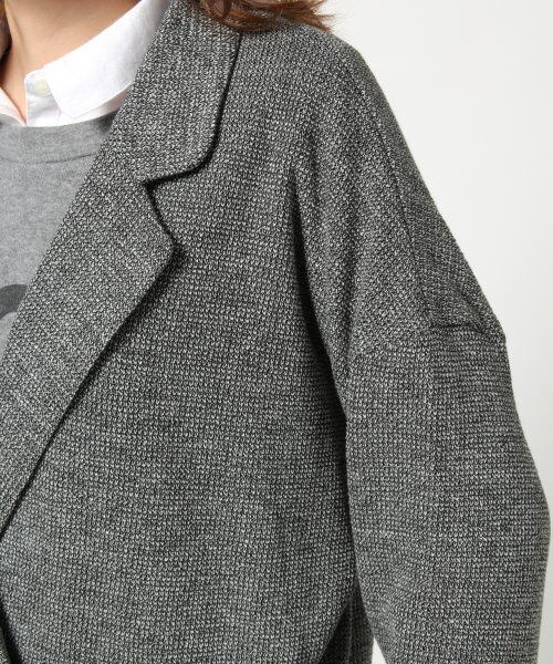 LEPSIM（レプシィム）の「ＭＩＸルーズロングテーラードジャケット（ジャケット/アウター・レディース・ベージュ/グレー/シロクロMIX・ＦREE SIZE）」の7枚目の写真