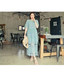 HOTPING | スカラップヘムパンチングレースワンピース(ワンピース)