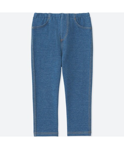 UNIQLO（ユニクロ）の「レギンス（デニム・10分丈）（その他ベビー用品・キッズ・NAVY 69/BLACK 09/BLUE 65・90/110/100/80/70）」の3枚目の写真