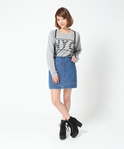 Heather(ヘザー)の「Fボタンタイトスカート(スカート・レディース・ブラック/ブルー/ネイビー・S/M)」の17枚目の写真