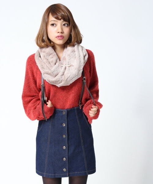 Heather(ヘザー)の「Fボタンタイトスカート(スカート・レディース・ブラック/ブルー/ネイビー・S/M)」の3枚目の写真