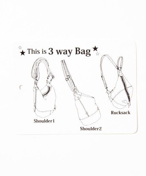 Heather（ヘザー）の「ＺＩＰ３ＷＡＹリュック（バッグ・レディース・ブラック×ホワイト/ベージュ/ブラック・ONE SIZE）」の10枚目の写真