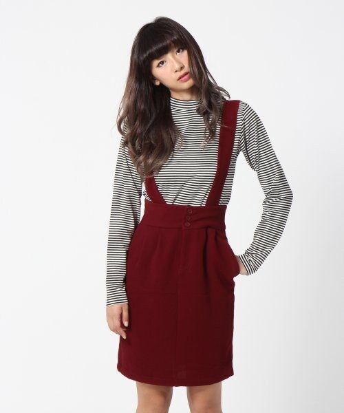 Heather（ヘザー）の「タックペンシルスカート（スカート・レディース・レッド/ブラック/ホワイト×ブラック/デニム・Ｆ）」の4枚目の写真