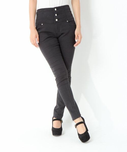 Heather（ヘザー）の「バラエティースキニー（パンツ・レディース・グレー（バイカー）/ホワイト/ブラック（ハイウエスト）/ネイビー（ハイウエスト）/ケミカルブルー（バイカー）・Ｍ/Ｓ）」の2枚目の写真