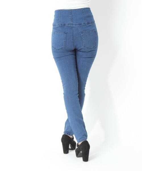 Heather（ヘザー）の「バラエティースキニー（パンツ・レディース・グレー（バイカー）/ホワイト/ブラック（ハイウエスト）/ネイビー（ハイウエスト）/ケミカルブルー（バイカー）・Ｍ/Ｓ）」の6枚目の写真