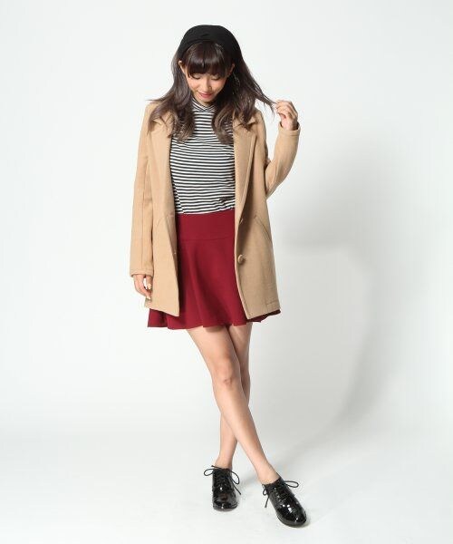 Heather(ヘザー)の「フェイクカシミアテーラーコート(ジャケット/アウター・レディース・キャメル/ライトグレー/ティールブルー・FREE)」の5枚目の写真