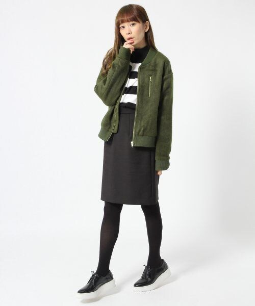 A part by（アパートバイ）の「ＦシャギーＭＡ－１ブルゾン（ジャケット/アウター・レディース・カーキ/ベージュ・Ｍ/Ｌ）」の5枚目の写真