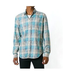 サンローランパリブリーチロングチェックシャツXS