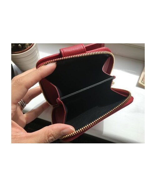 SAINT LAURENT レッド 三つ折り財布 サンローラン SAINT LAURENT 三つ折り財布 レザー レッド