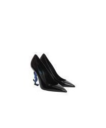 SAINT LAURENT PARIS パンプス 黒x白(ツイード) 2137125A0009 Yves Saint Laurent(イヴサンローラン) スウェードヒール