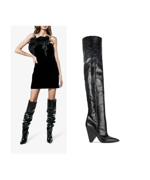 正規店買付【サンローラン】NIKI アンクルブーツ Saint Laurent Niki(サンローラン ニキ) ブーツ(レディース