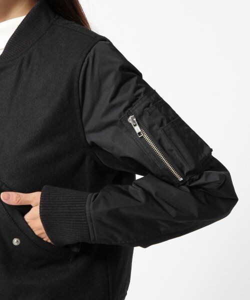 A part by(アパートバイ)の「W/SMEMORY/MA-1(ジャケット/アウター・レディース・ベージュ/ブラック・M/L)」の9枚目の写真