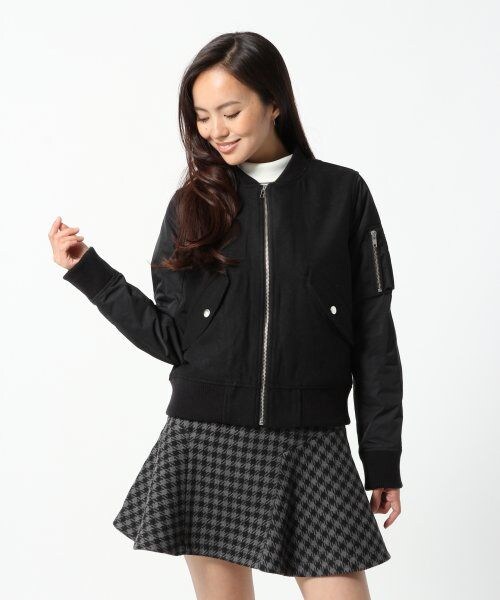 A part by(アパートバイ)の「W/SMEMORY/MA-1(ジャケット/アウター・レディース・ベージュ/ブラック・M/L)」の6枚目の写真