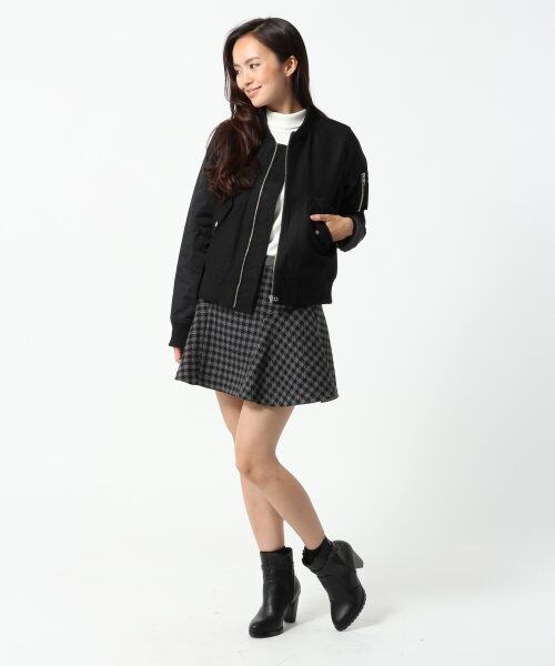 A part by(アパートバイ)の「W/SMEMORY/MA-1(ジャケット/アウター・レディース・ベージュ/ブラック・M/L)」の5枚目の写真