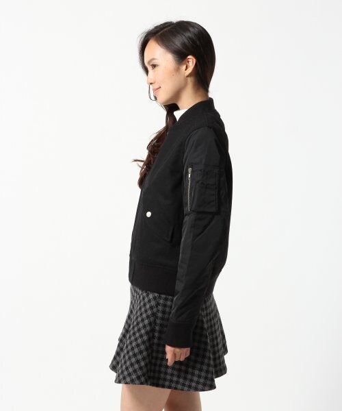 A part by(アパートバイ)の「W/SMEMORY/MA-1(ジャケット/アウター・レディース・ベージュ/ブラック・M/L)」の3枚目の写真