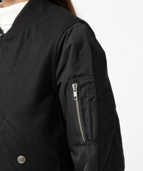 A part by(アパートバイ)の「W/SMEMORY/MA-1(ジャケット/アウター・レディース・ベージュ/ブラック・M/L)」の8枚目の写真