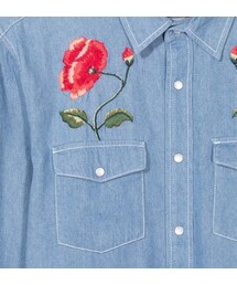 インポートロッサデニムブルー 花柄刺繍 半袖Tシャツ44 GIVENCHY（ジバンシイ）の「☆国内発送*STUSSY*新作*花柄刺繍