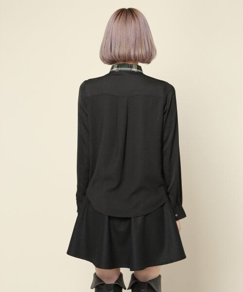 HARE（ハレ）の「フロントチェックシフォンシャツ（トップス・レディース・グリーン/レッド・ＦREE）」の4枚目の写真