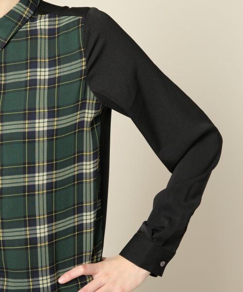 HARE（ハレ）の「フロントチェックシフォンシャツ（トップス・レディース・グリーン/レッド・ＦREE）」の8枚目の写真