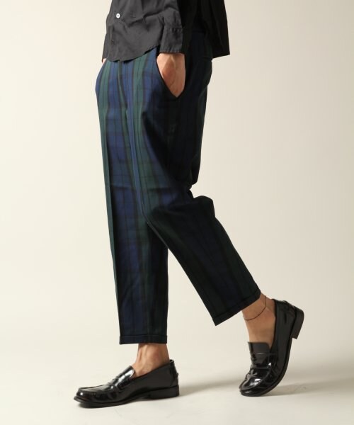 HARE（ハレ）の「チェックアンクルパンツ（パンツ・メンズ・ネイビー・Ｓ/Ｍ）」の3枚目の写真