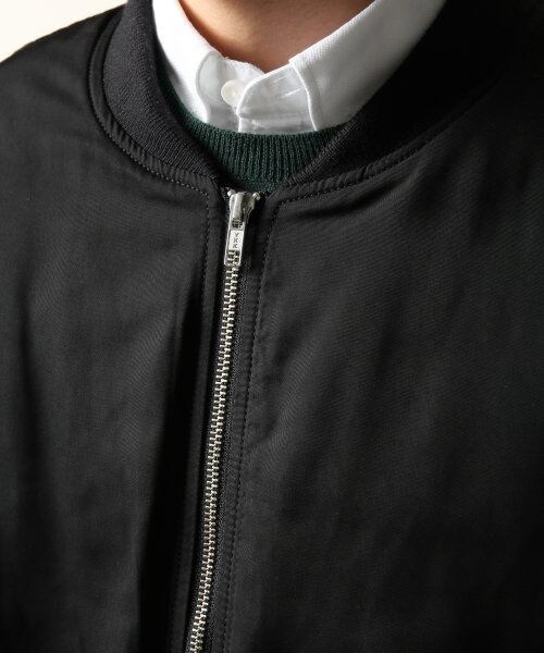 HARE(ハレ)の「MA-1ブルゾン(ジャケット/アウター・メンズ・カーキ/ブラック・S/M/L/WOMENS)」の5枚目の写真