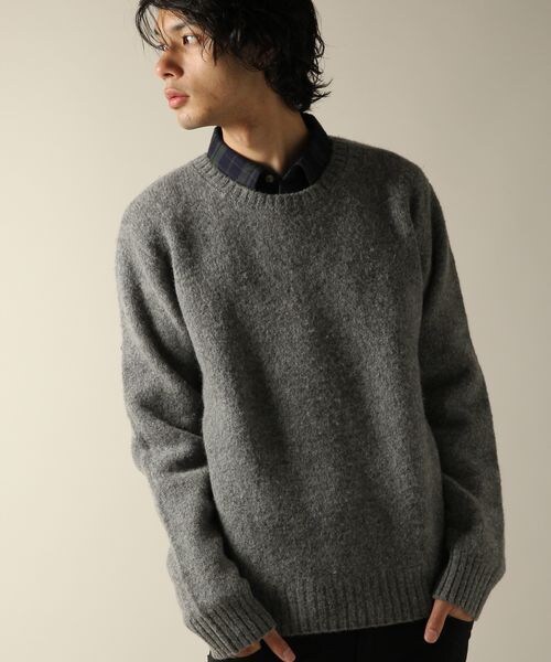 HARE（ハレ）の「シェットランドニットプルオーバー（トップス・メンズ・オフホワイト/キャメル/レッド/ボルドー/グレー/エメラルド・Ｓ/Ｍ/Ｌ）」の2枚目の写真