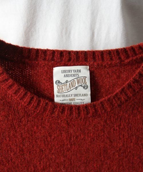 HARE（ハレ）の「シェットランドニットプルオーバー（トップス・メンズ・オフホワイト/キャメル/レッド/ボルドー/グレー/エメラルド・Ｓ/Ｍ/Ｌ）」の11枚目の写真