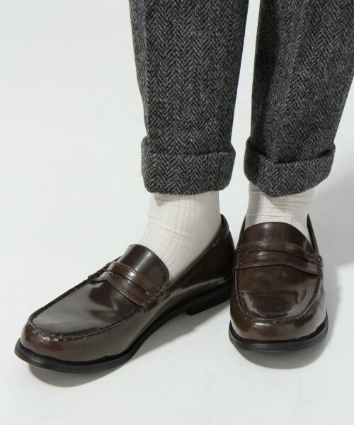 RAGEBLUE（レイジブルー）の「フェイクレザーローファー（シューズ・メンズ・ブラウン/ブラック・Ｍ/Ｌ）」の2枚目の写真