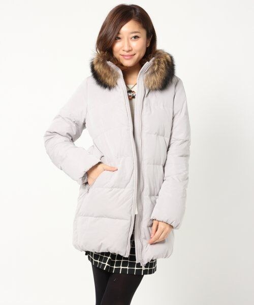 turno jeana(トゥールノジーナ)の「ダウンコート(ジャケット/アウター・レディース・ライトグレー/ネイビー・36/38)」の1枚目の写真