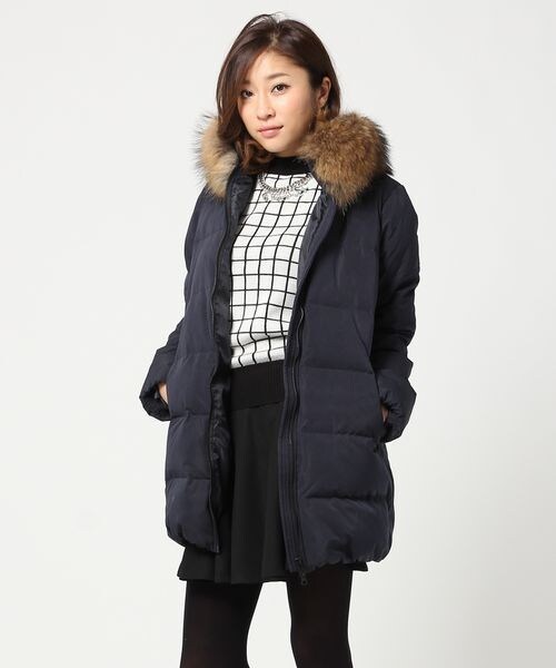 turno jeana(トゥールノジーナ)の「ダウンコート(ジャケット/アウター・レディース・ライトグレー/ネイビー・36/38)」の2枚目の写真