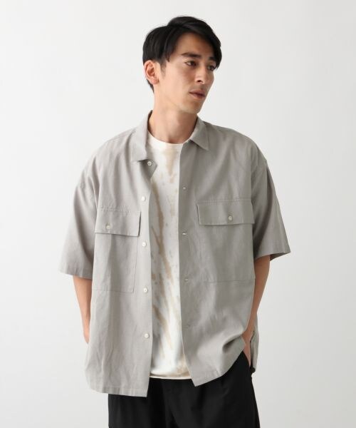 RAGEBLUE（レイジブルー）の「BIGポケットシャツ（トップス・ブラック/グレー/オリーブ）」の2枚目の写真