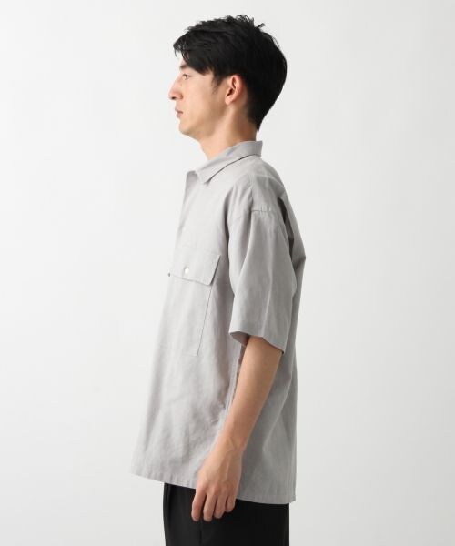 RAGEBLUE（レイジブルー）の「BIGポケットシャツ（トップス・ブラック/グレー/オリーブ）」の8枚目の写真