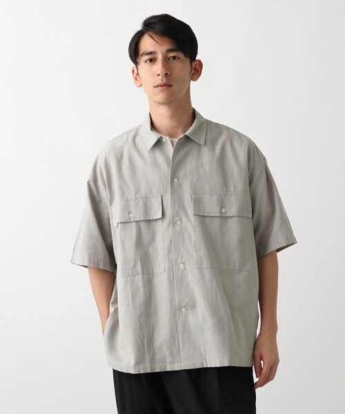 RAGEBLUE（レイジブルー）の「BIGポケットシャツ（トップス・ブラック/グレー/オリーブ）」の4枚目の写真