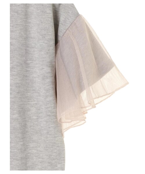 earth music&ecology（アースミュージックアンドエコロジー）の「・フレアスリーブプルオーバー（トップス・杢ライトグレー/ブラック/グレーベージュ/ダークグリーン・F）」の5枚目の写真