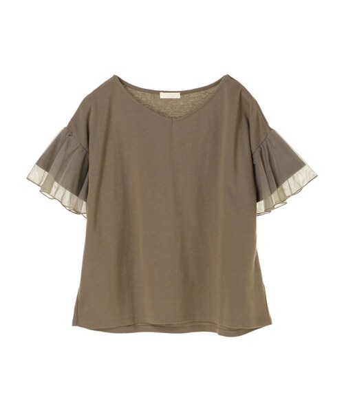 earth music&ecology（アースミュージックアンドエコロジー）の「・フレアスリーブプルオーバー（トップス・杢ライトグレー/ブラック/グレーベージュ/ダークグリーン・F）」の9枚目の写真