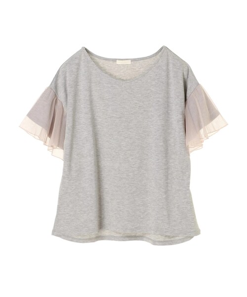 earth music&ecology（アースミュージックアンドエコロジー）の「・フレアスリーブプルオーバー（トップス・杢ライトグレー/ブラック/グレーベージュ/ダークグリーン・F）」の7枚目の写真