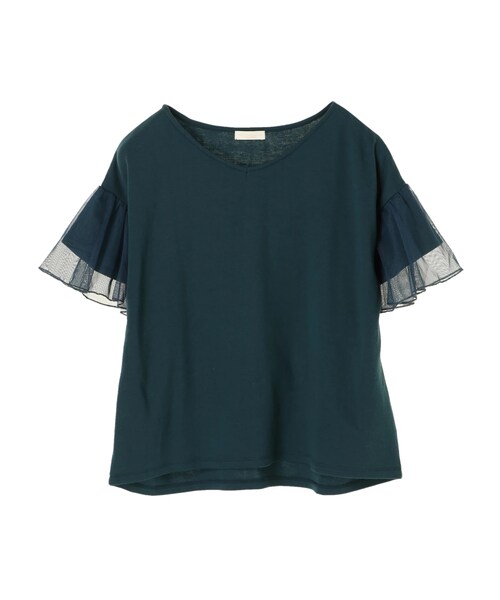 earth music&ecology（アースミュージックアンドエコロジー）の「・フレアスリーブプルオーバー（トップス・杢ライトグレー/ブラック/グレーベージュ/ダークグリーン・F）」の10枚目の写真