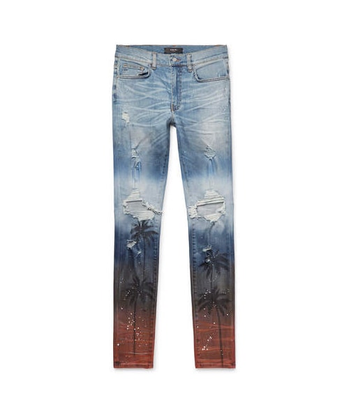 AMIRI（アミリ）の「AMIRI Thrasher Skinny-Fit Distressed Printed