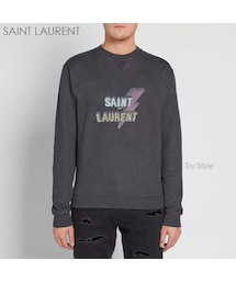 【美品】SAINT LAURENT 　ユーズド加工 ゼブラ柄 スウェット【S】 楽天市場】ニュアンスプリントが目を引く印象的なデザイン