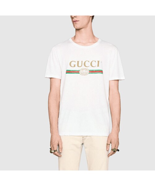 GUCCI（グッチ）の「大人気！【送料込】18SS★GUCCI★ヴィンテージロゴ Tシャツ 白黒（Tシャツ/カットソー・レディース・その他）」の4枚目の写真