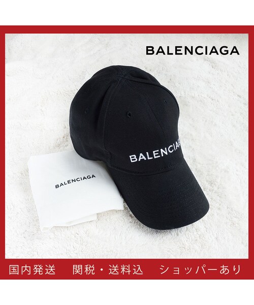 Balenciaga バレンシアガ の 最短翌日着 Balenciaga ロゴベースボールキャップ黒 男女兼用 Tシャツ カットソー Wear