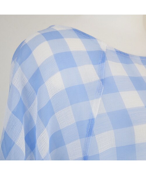 no brand（ノーブランド）の「【 MORE SALE 】シースルーギンガムチェックBL（シャツ/ブラウス・レディース・その他）」の6枚目の写真