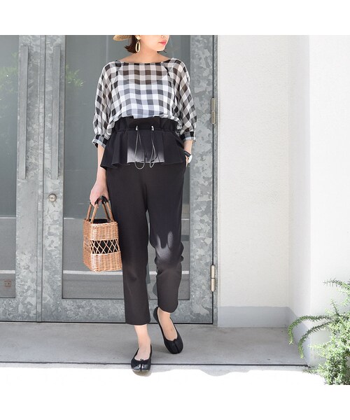 no brand（ノーブランド）の「【 MORE SALE 】シースルーギンガムチェックBL（シャツ/ブラウス・レディース・その他）」の10枚目の写真