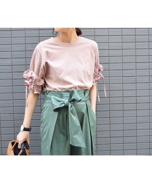 no brand（ノーブランド）の「【 MORE SALE 】フリルギャザースリーブTOPS（Tシャツ/カットソー・レディース・その他）」の11枚目の写真