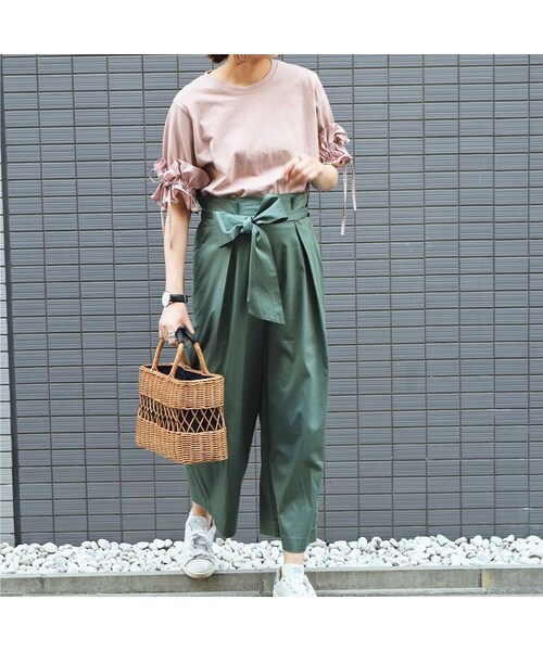 no brand（ノーブランド）の「【 MORE SALE 】フリルギャザースリーブTOPS（Tシャツ/カットソー・レディース・その他）」の12枚目の写真