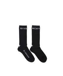 GIVENCHY ジバンシー 靴下 ロゴデザイン ソックス 4G ブラック　特価 GIVENCHY ジバンシー 靴下 ロゴデザイン ソックス 4G ブラック 特価