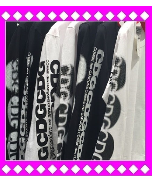 COMME des GARCONS メッセージプリント 長袖カットソー 黒 カットソー cdg ロン t COMME des GARCONS メッセージプリント 長袖